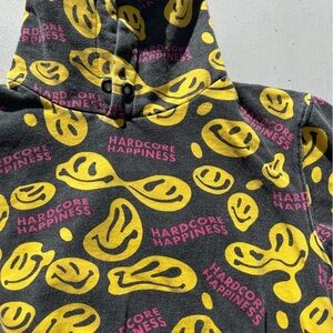 Men's Wesc Paradise Hoodie Multicolor Happy Face Logo S Pocket Streetwear Art